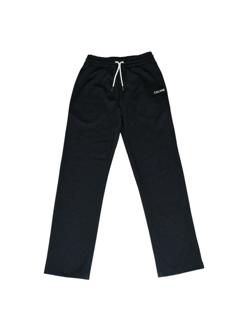Celine Straight Double Faced Jersey Jogger Pants Black